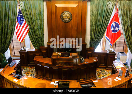 Der Senat Kammer im Inneren der Gebäude in Nashville Tennessee State Capitol Stockfoto