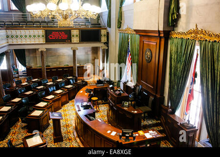 Der Senat Kammer im Inneren der Gebäude in Nashville Tennessee State Capitol Stockfoto