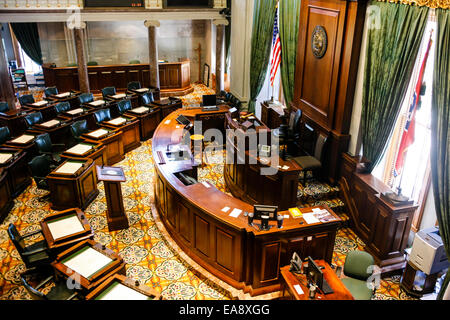 Der Senat Kammer im Inneren der Gebäude in Nashville Tennessee State Capitol Stockfoto