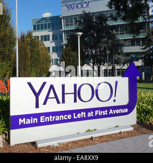 Yahoo Firmenzentralen und Hauptsitz in Sunnyvale, Kalifornien, USA Stockfoto