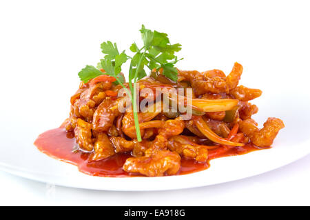 Chinesische Deep fried Chicken geschreddert Stockfoto