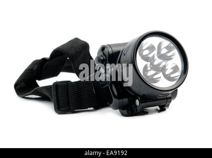 Taschenlampe, isoliert auf weißem Hintergrund Stockfoto