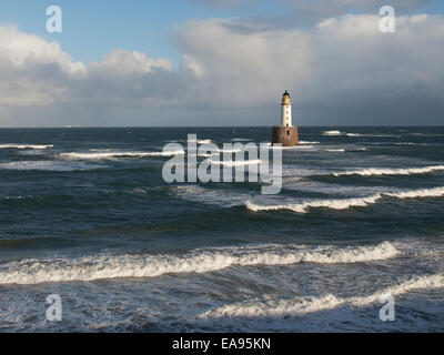 Der Leuchtturm am Rattray Head, in der Nähe von Fraserburgh, Schottland. Erbaut im Jahre 1895. Stockfoto