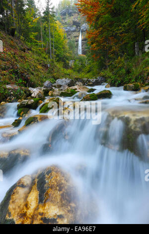 Pericnik Wasserfall in Kranjska Gora, Slowenien. Stockfoto