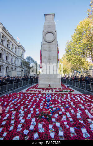 London, UK. 9. November 2014. Kenotaph, Whitehall. Stockfoto