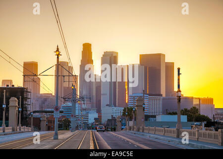 Los Angeles Stadtbild im sunrise Stockfoto