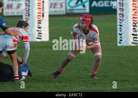 Rugby in bearn Stockfoto