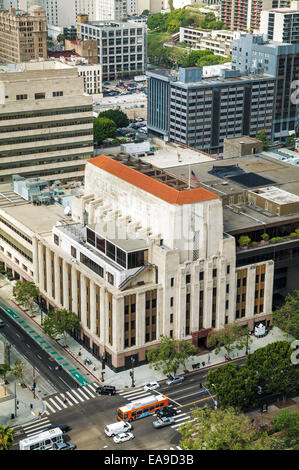 LOS ANGELES - APRIL 22: Der Los Angeles Times Gebäude am 22. April 2014 in Los Angeles, Kalifornien. Es ist eine Art Deco Gebäude l Stockfoto