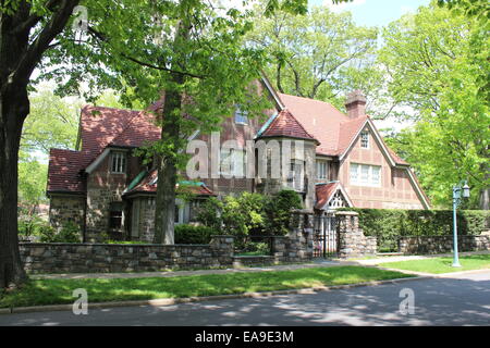 Grosvenor Atterbury Haus, Forest Hills Gardens Queens, New York Stockfoto