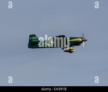 LeVier kosmischen Wind Leichtflugzeug G-ARUL fliegen auf Old Warden Flugplatz im Jahr 2014 Stockfoto