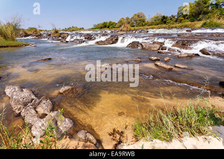 Berühmte Popafälle im Caprivi, Nord Namibia, Landschaft Stockfoto