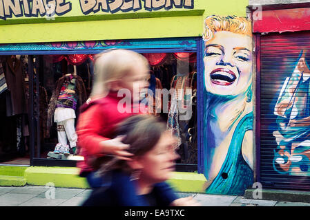 Graffiti in Brick Lane East London UK Stockfoto