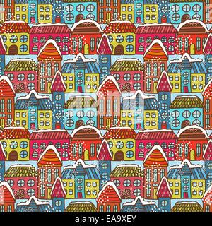 Winter beherbergt Musterdesign Vektor-illustration Stock Vektor