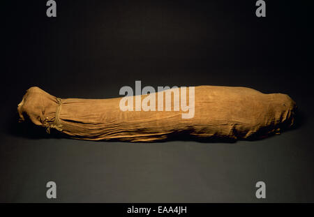 Ägyptische Mumie. Nationalmuseum für Archäologie. Madrid. Spanien. Stockfoto