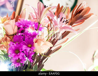 Blume Blumen-Arrangement Seitenlicht [high-Key] Stockfoto