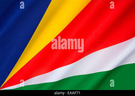 Flagge der Seychellen Stockfoto