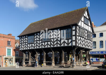 Die alte Markthalle in High Street, Ledbury, Herefordshire Stockfoto