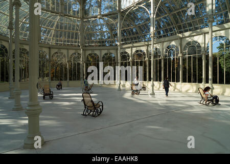 Palacio de Cristal, Parque del Retiro, Madrid Stockfoto