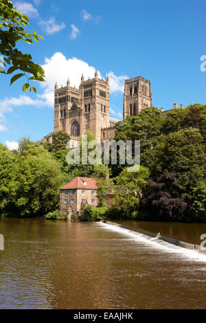 Durham Kathedrale - der Ausblick über den Fluss tragen UK Stockfoto