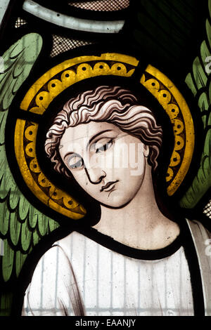 Engel Glasmalerei, St. Johannes Baptist Church, Wappenbury, Warwickshire, England, UK Stockfoto