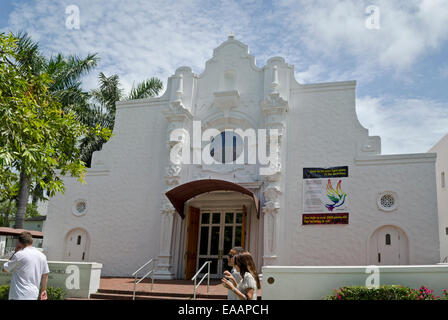 Miami Beach Community Church auf der Lincoln Road in South Beach, Miami, Florida. Stockfoto