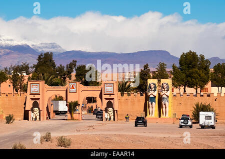 Horizontale Ansicht der Atlas Corporation Studios in Ouarzazate. Stockfoto