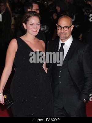 London, UK. 10. November 2014. Stanley Tucci kommt für die Weltpremiere von "The Hunger Games: Mockingjay Teil 1'' im Odeon Leciester Square. Bildnachweis: Ferdaus Shamim/ZUMA Draht/Alamy Live-Nachrichten Stockfoto