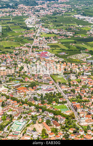 Riva Del Garda Dächer aus Bastione Fort Stockfoto