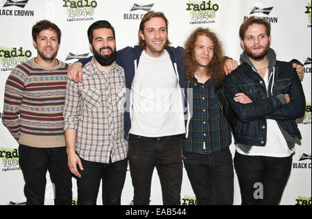 Bala Cynwyd, Pennsylvania, USA. 10. November 2014. US-amerikanische Alternative-Rock-Band Empires posieren im Radio 104,5 Performance Theatre auf 10. November 2014 in Bala Cynwyd, Pennsylvania, USA. Bildnachweis: Paul Froggatt/Alamy Live-Nachrichten Stockfoto