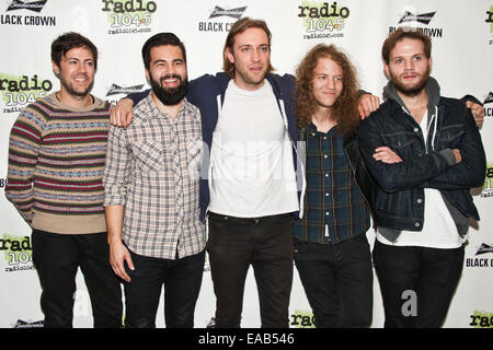 Bala Cynwyd, Pennsylvania, USA. 10. November 2014. US-amerikanische Alternative-Rock-Band Empires posieren im Radio 104,5 Performance Theatre auf 10. November 2014 in Bala Cynwyd, Pennsylvania, USA. Bildnachweis: Paul Froggatt/Alamy Live-Nachrichten Stockfoto