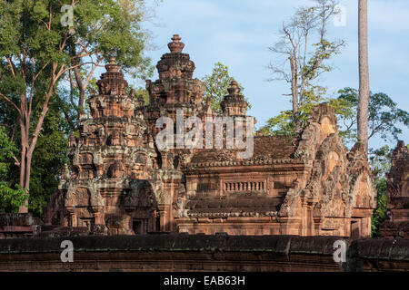 Kambodscha, Banteay Srei Tempel, 10.. Jahrhundert. Stockfoto