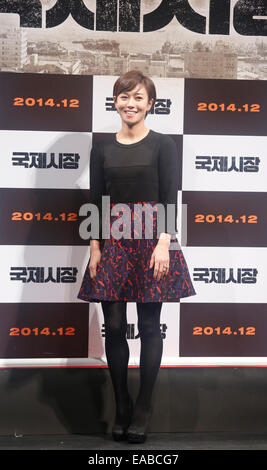 Jang Young-Nam, 10. November 2014: koreanischer Südschauspielerin Jang Young-Nam Posen während einer Pressekonferenz für ihren neuen Film "Internationalen Markt", in Seoul, Südkorea. © Lee Jae-Won/AFLO/Alamy Live-Nachrichten Stockfoto