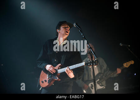 Jamie T führt auf den Barrowlands Ballroom am 10. November 2014 in Glasgow, Schottland © Sam Kovak/Alamy Stockfoto