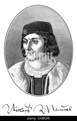 Niklaus Manuel, genannt Deutsch, 1484-1530, Dichter, Maler, Graphiker, Reformator und Berner Staatsmann, Porträt von Niklaus M Stockfoto