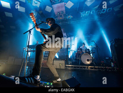 Jamie T führt auf den Barrowlands Ballroom am 10. November 2014 in Glasgow, Schottland © Sam Kovak/Alamy Stockfoto