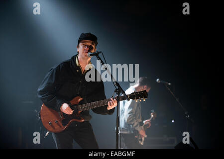 Jamie T führt auf den Barrowlands Ballroom am 10. November 2014 in Glasgow, Schottland © Sam Kovak/Alamy Stockfoto