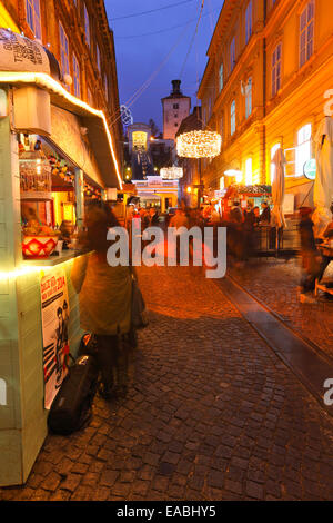 Zagreb, Advent in Tomiceva Straße Stockfoto