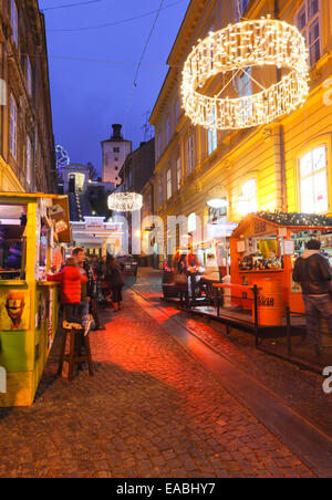 Zagreb, Advent in Tomiceva Straße Stockfoto