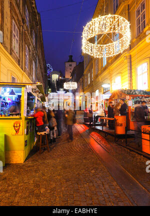 Zagreb, Advent in Tomiceva Straße Stockfoto