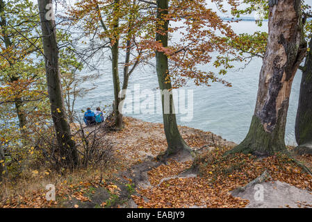 Klippe-wie Küste (Kepa Redlowska) über Ostsee am Rande des Redlowo und Orlowo Bezirke in Gdynia, Polen Stockfoto