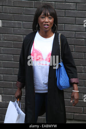 Diane Parish außerhalb ITV Studios mit: Diane Parish wo: London, Vereinigtes Königreich bei: 9. Mai 2014 Stockfoto