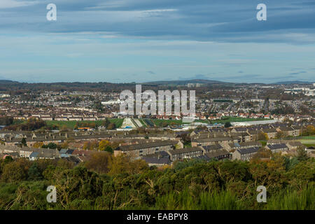 Kincorth und Garthdee betrachtet von Gramps über Aberdeen. Stockfoto