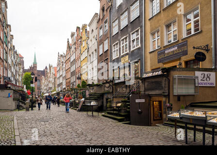 GDANSK, Polen - 22. Oktober 2014: Die Kirche der Jungfrau Maria am Ende in der Altstadt von Danzig (Mariacka Straße Stockfoto