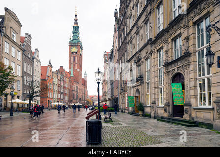 Danzig, Polen - 22. Oktober 2014: Altstadt mit Rathaus Stockfoto