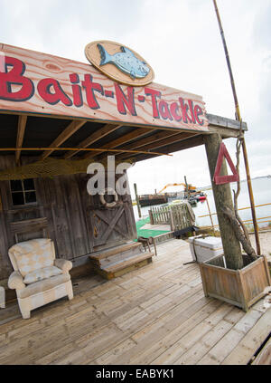 Waterfront Köder und Tackle Shop in der Nähe von Ocean City, New Jersey USA Stockfoto