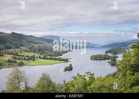 Queens Blick über Loch Tummel in Schottland. Stockfoto