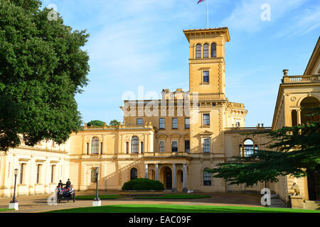 Der Eingang Fassade, Osborne House, East Cowes, Isle Of Wight, England, Vereinigtes Königreich Stockfoto