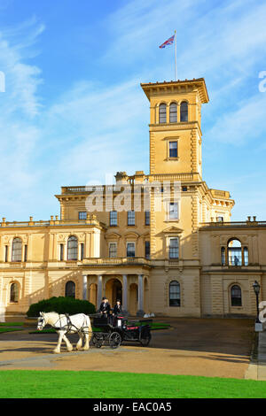 Der Eingang Fassade, Osborne House, East Cowes, Isle Of Wight, England, Vereinigtes Königreich Stockfoto