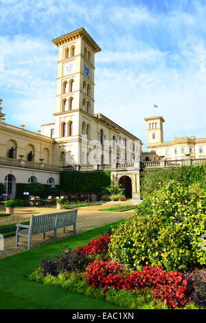 Garten Terrasse und einen Garten, Osborne House, East Cowes, Isle Of Wight, England, Vereinigtes Königreich Stockfoto