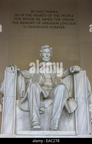 Das Lincoln Memorial ist eine amerikanische National Monument errichtet um zu Ehren der 16. Präsident der Vereinigten Staaten, Abraham Lincoln. Ich Stockfoto